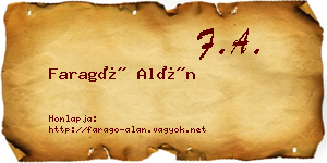 Faragó Alán névjegykártya